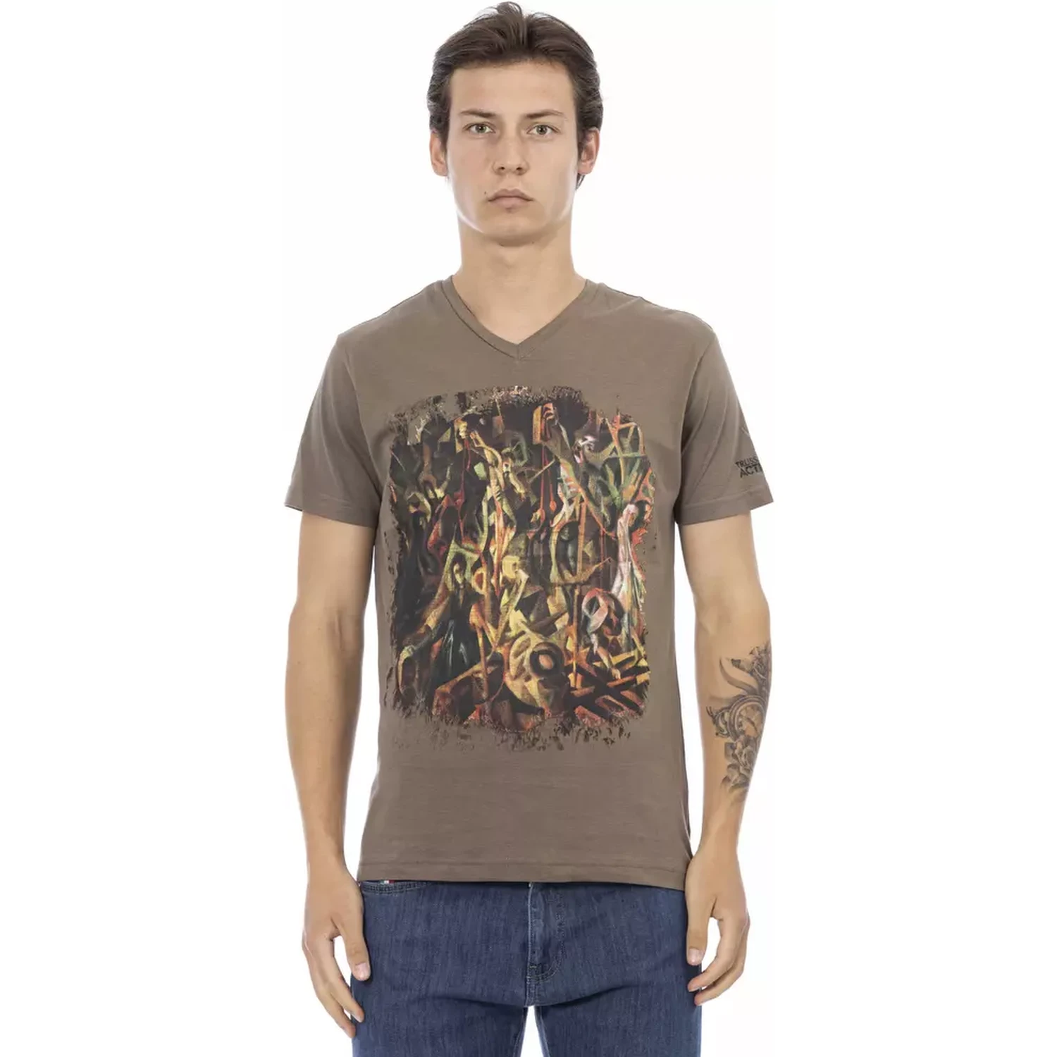 Brown Cotton T-Shirt