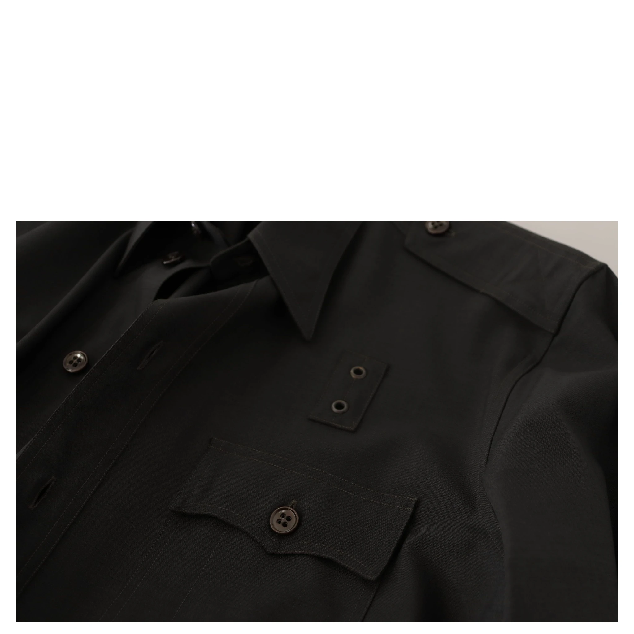 Dark Green Cotton Slim Fit Casual Men Shirt