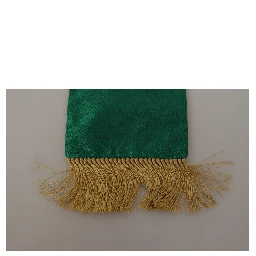 Green Crown Embroidered Shawl Fringe Blend Silk