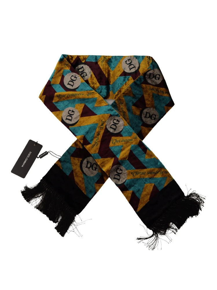 Multicolor DG Logo Print Shawl Wrap Fringe Scarf alternative