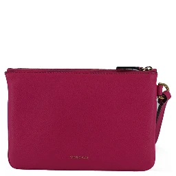 Pink Calf Leather Pouch Bag