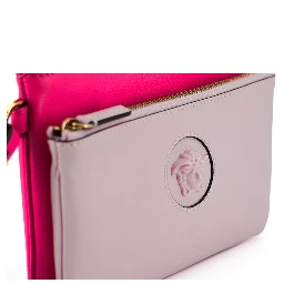 Pink Calf Leather Pouch Bag