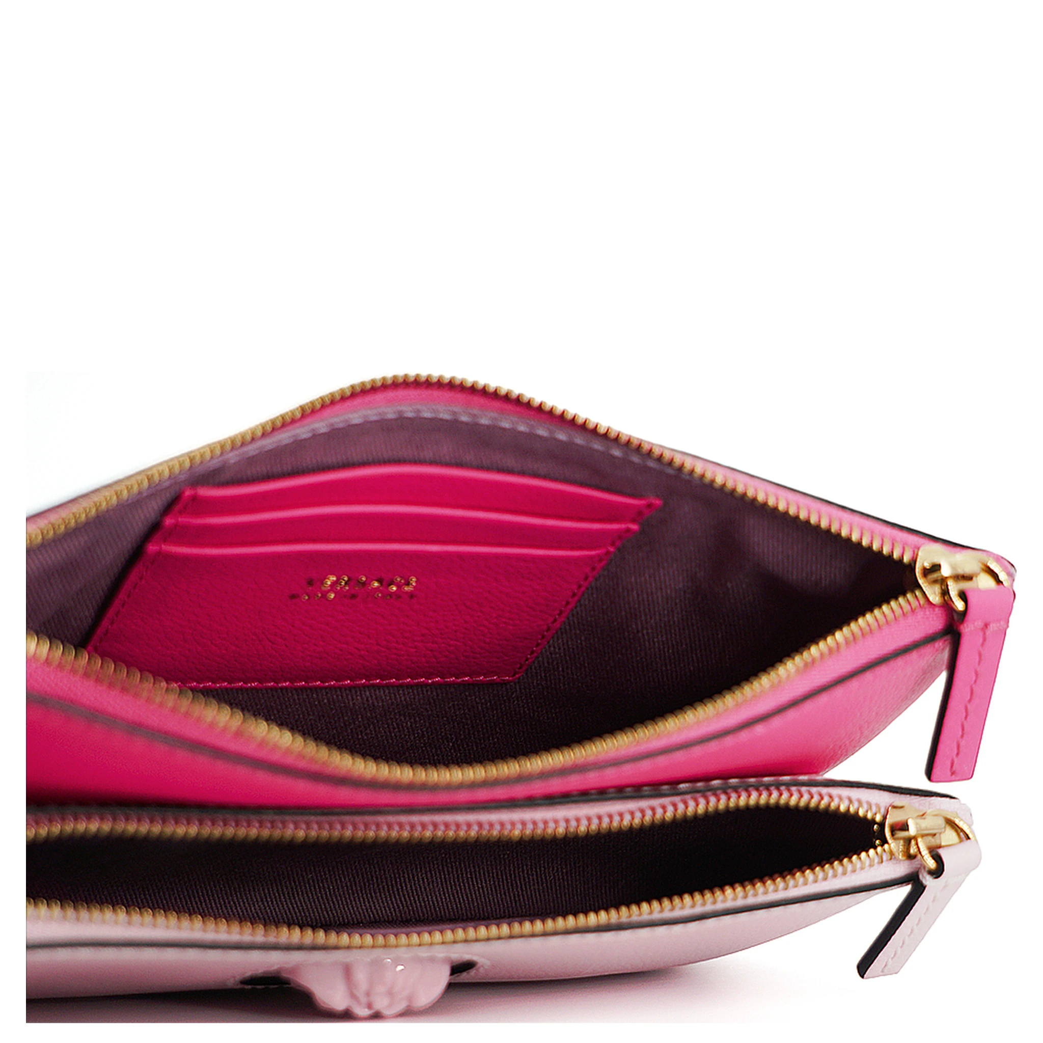 Pink Calf Leather Pouch Bag