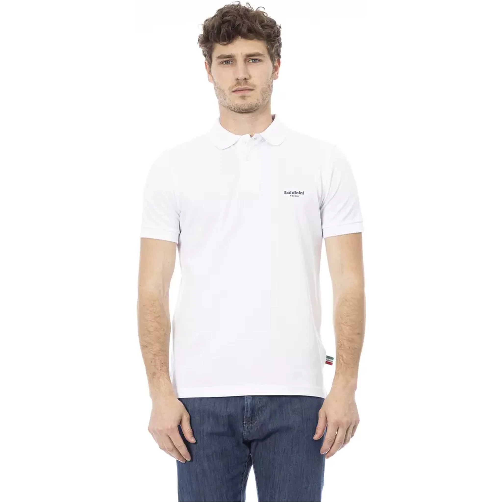 White Cotton Polo Shirt