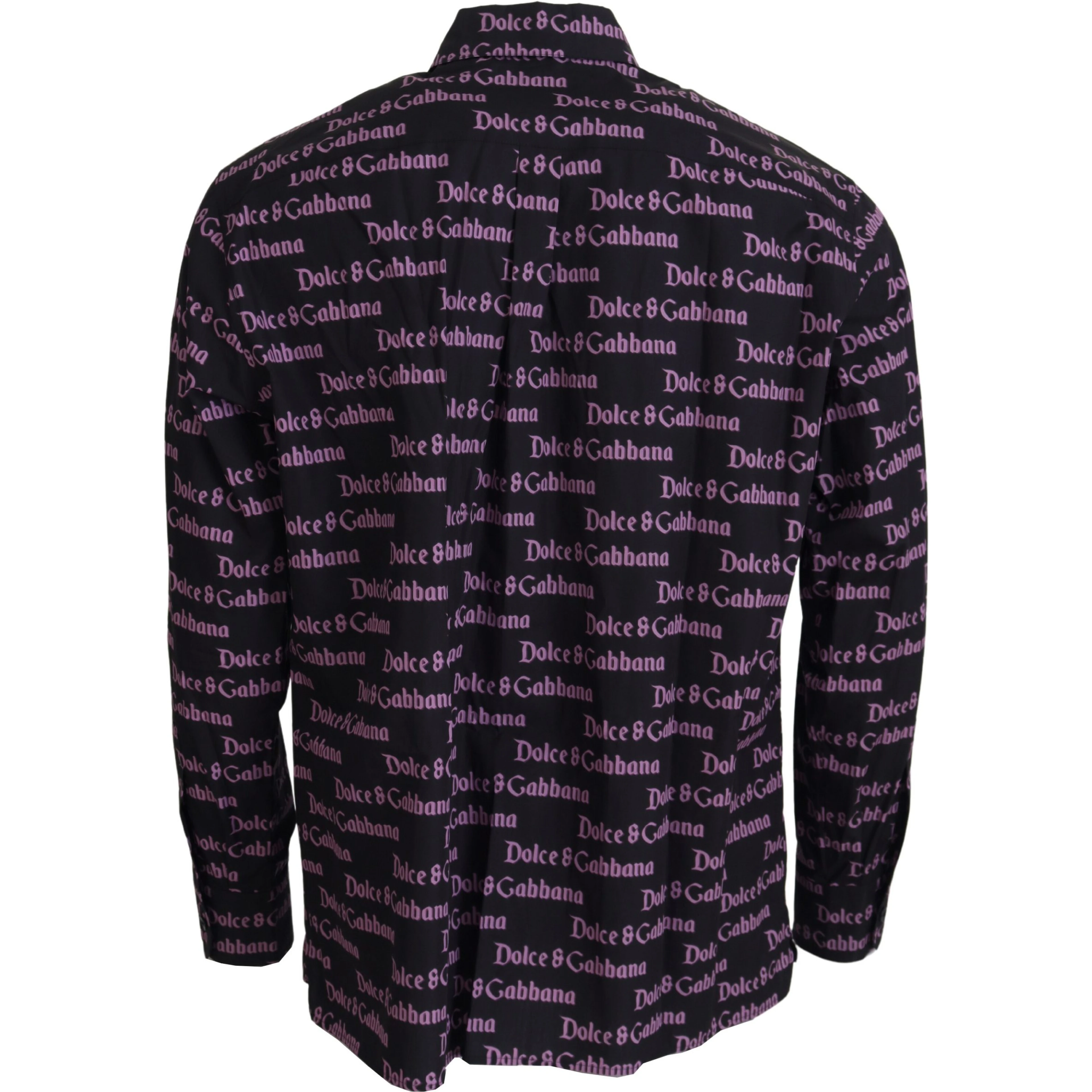 Black Purple Logo Slim Dress Formal Shirt