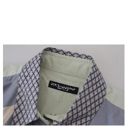 Multicolor Cotton Patchwork Slim Shirt