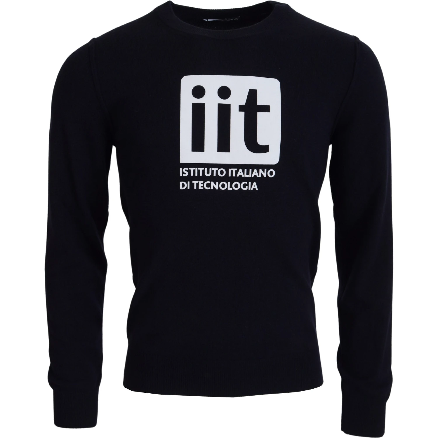 Blue Cashmere iit Print Pullover Sweater