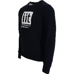 Blue Cashmere iit Print Pullover Sweater