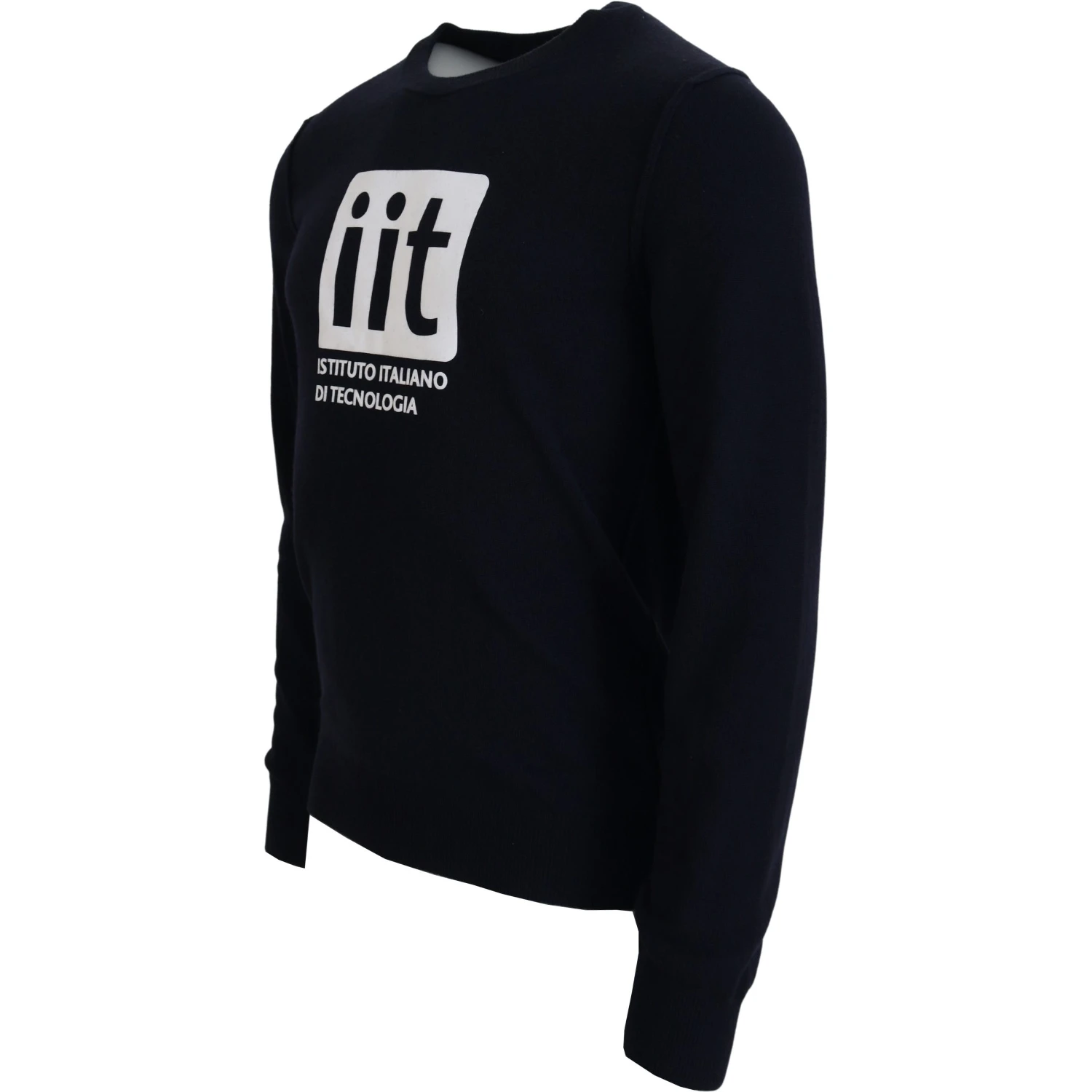 Blue Cashmere iit Print Pullover Sweater