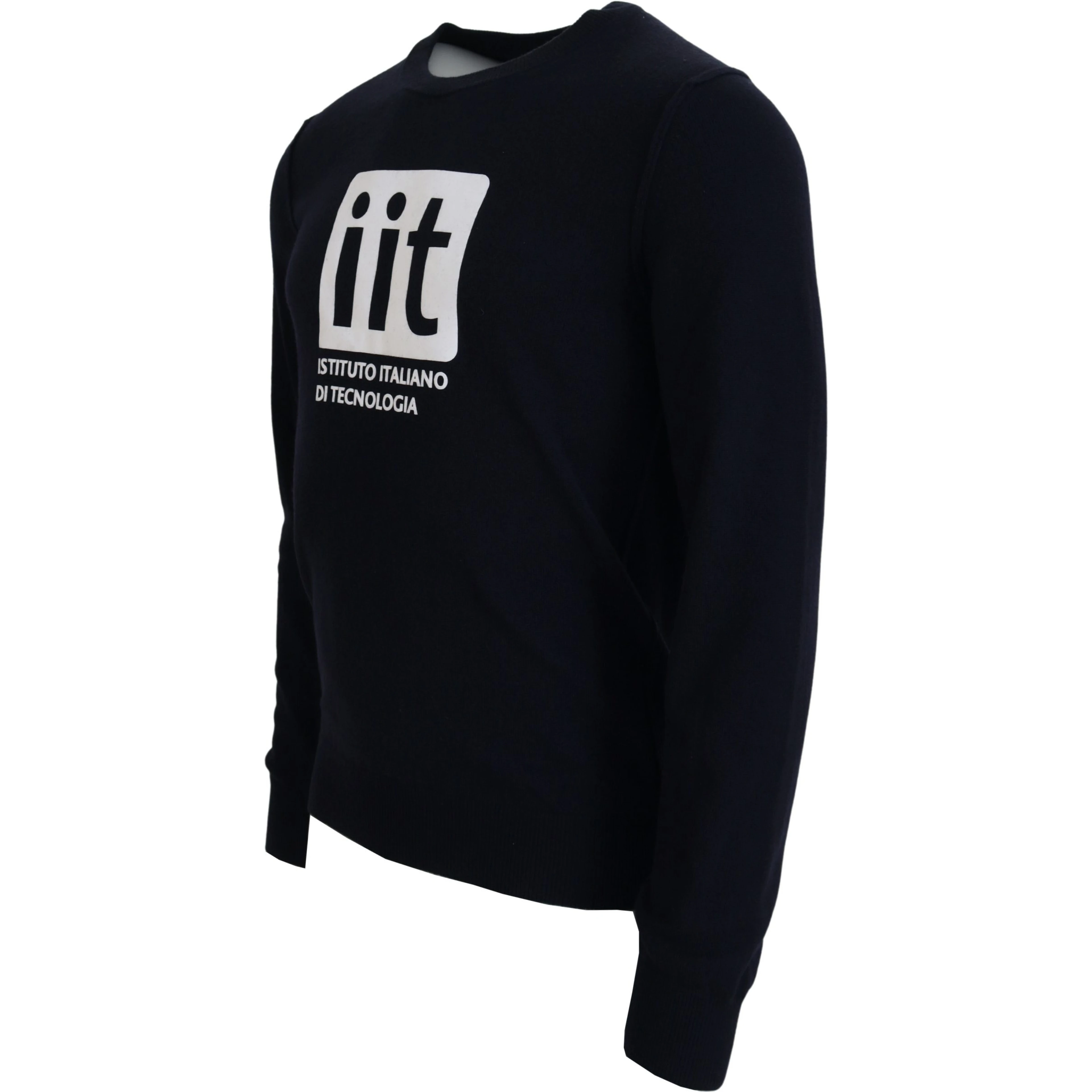 Blue Cashmere iit Print Pullover Sweater