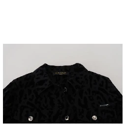 Black Leopard Long Sleeve Denim Cotton Jacket