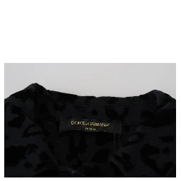 Black Leopard Long Sleeve Denim Cotton Jacket