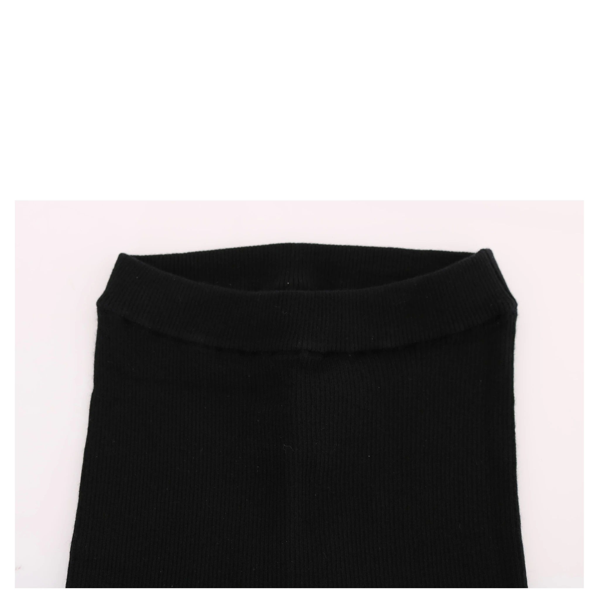 Black Slim Fit Women Cashmere Pants