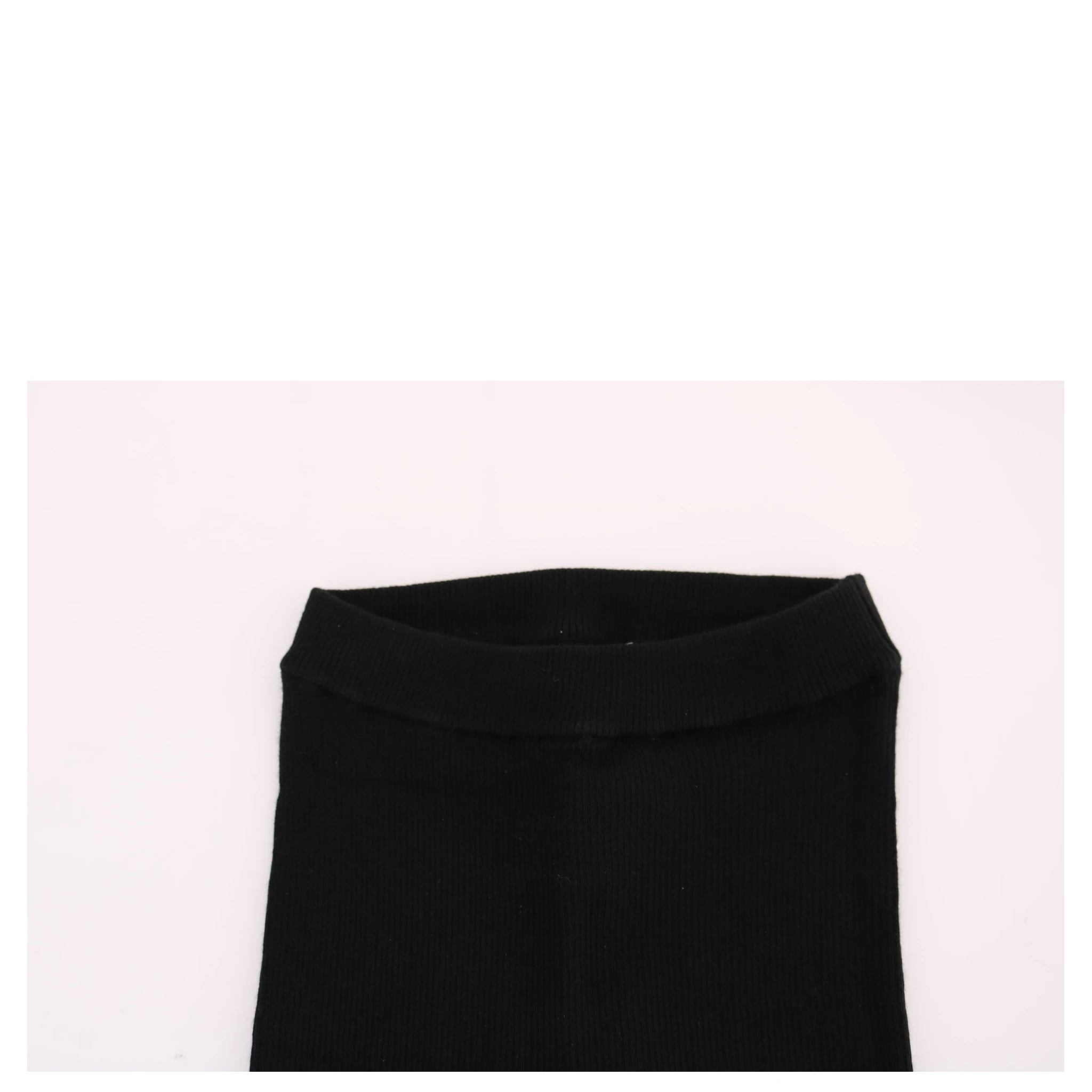 Black Slim Fit Women Cashmere Pants