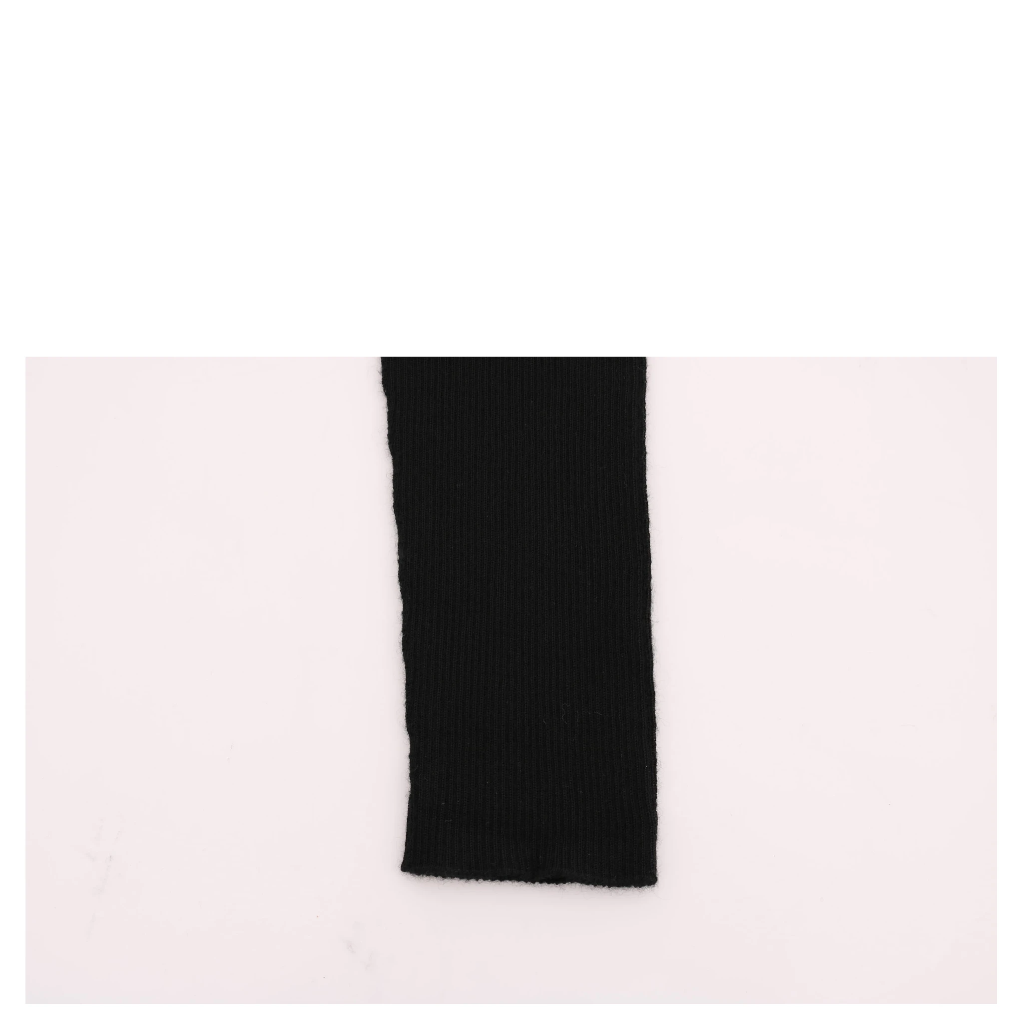 Black Slim Fit Women Cashmere Pants