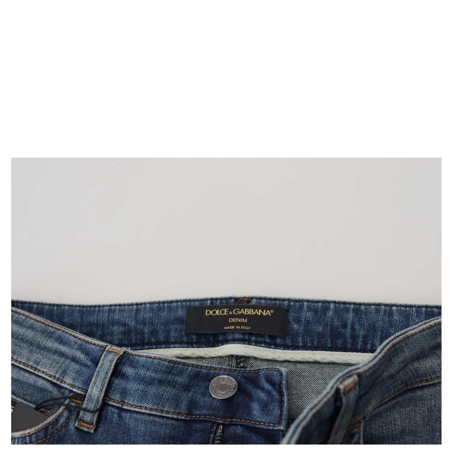 Blue Washed Cotton Tattered Denim Jeans