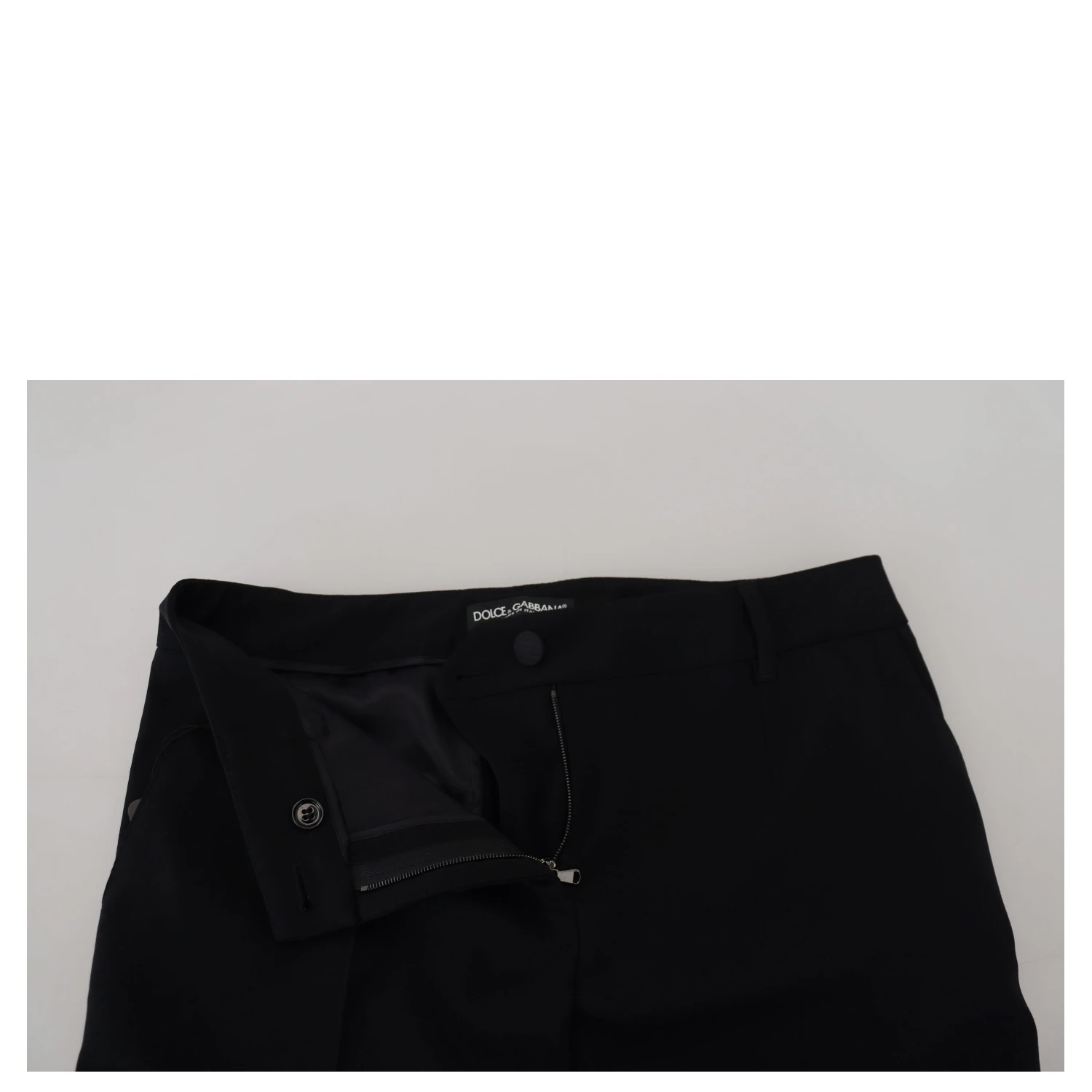 Black Tapered Women Wool Pants
