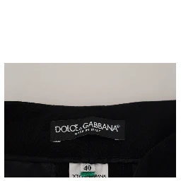 Black Tapered Women Wool Pants