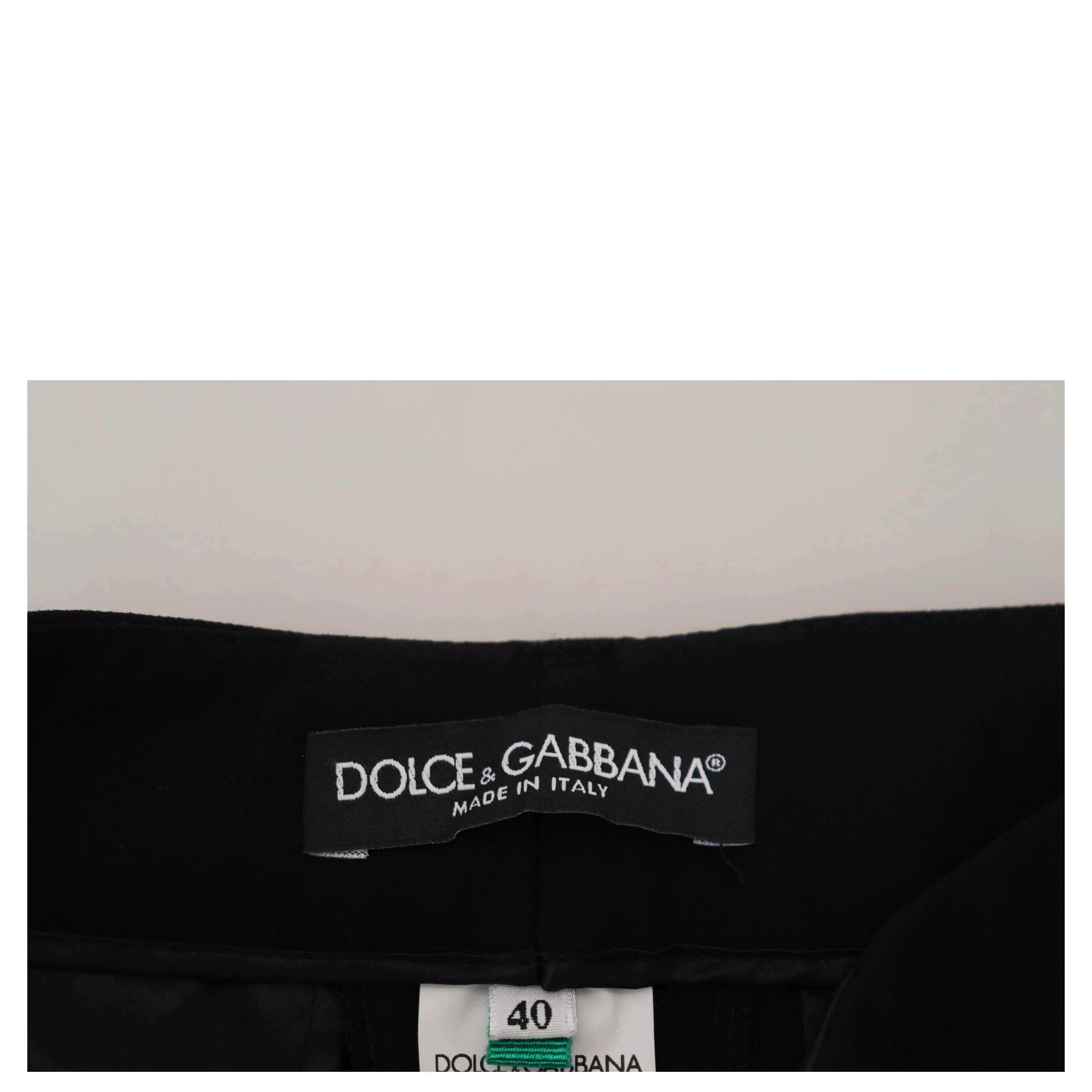 Black Tapered Women Wool Pants