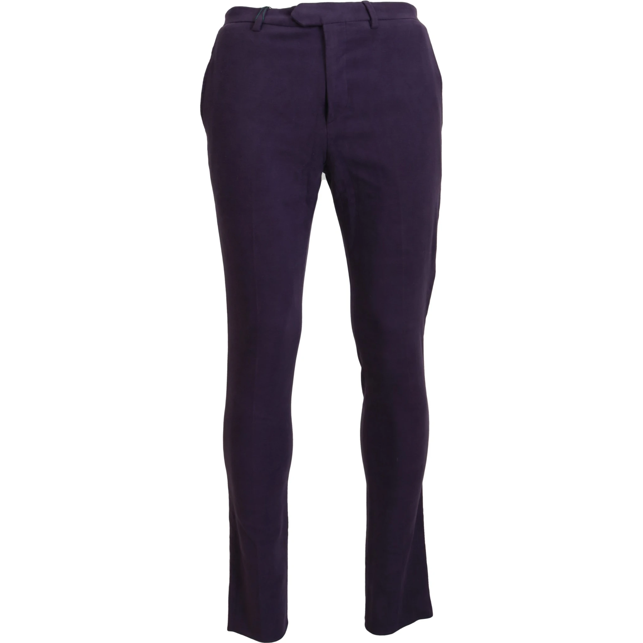 Purple Pure Cotton Tapered Mens Pants