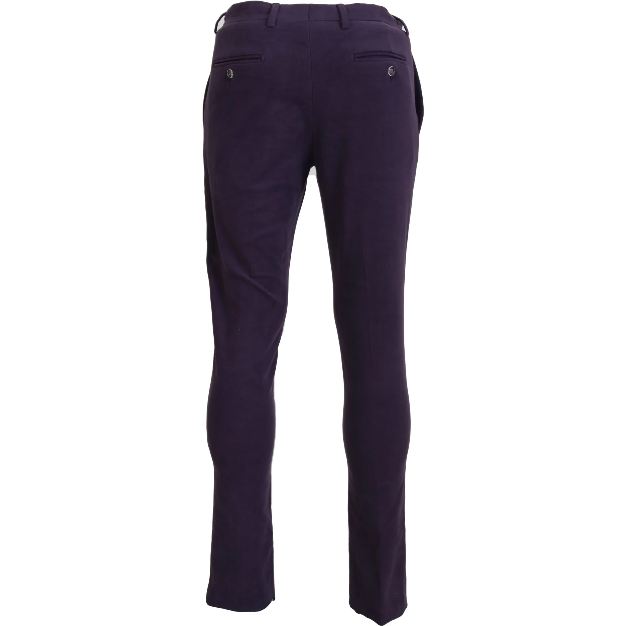 Purple Pure Cotton Tapered Mens Pants