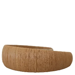 Beige Viscose Women Hair Headband Diadem