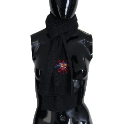 Black Sacred Heart #DGLovesLondon Wrap Scarf