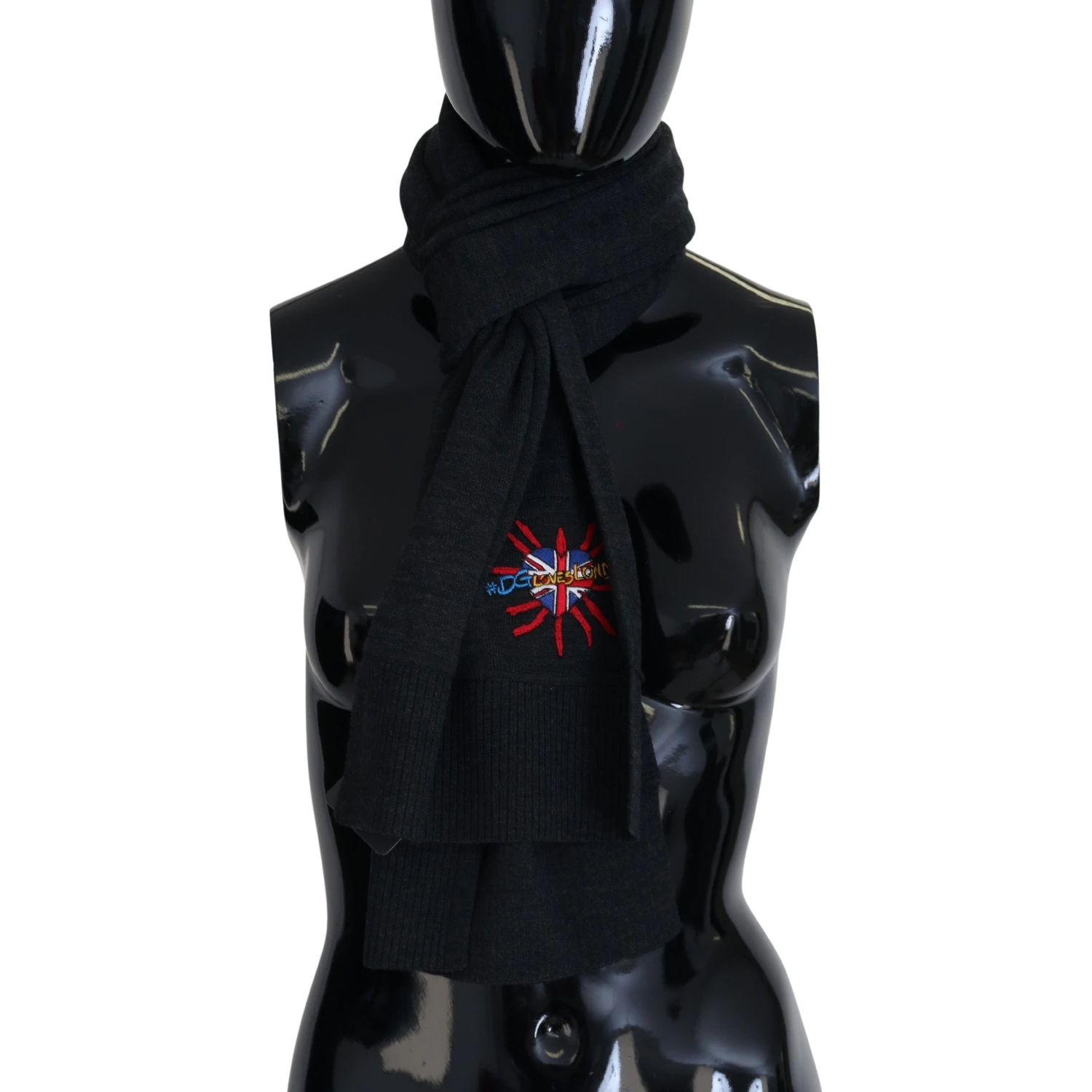 Black Sacred Heart #DGLovesLondon Wrap Scarf