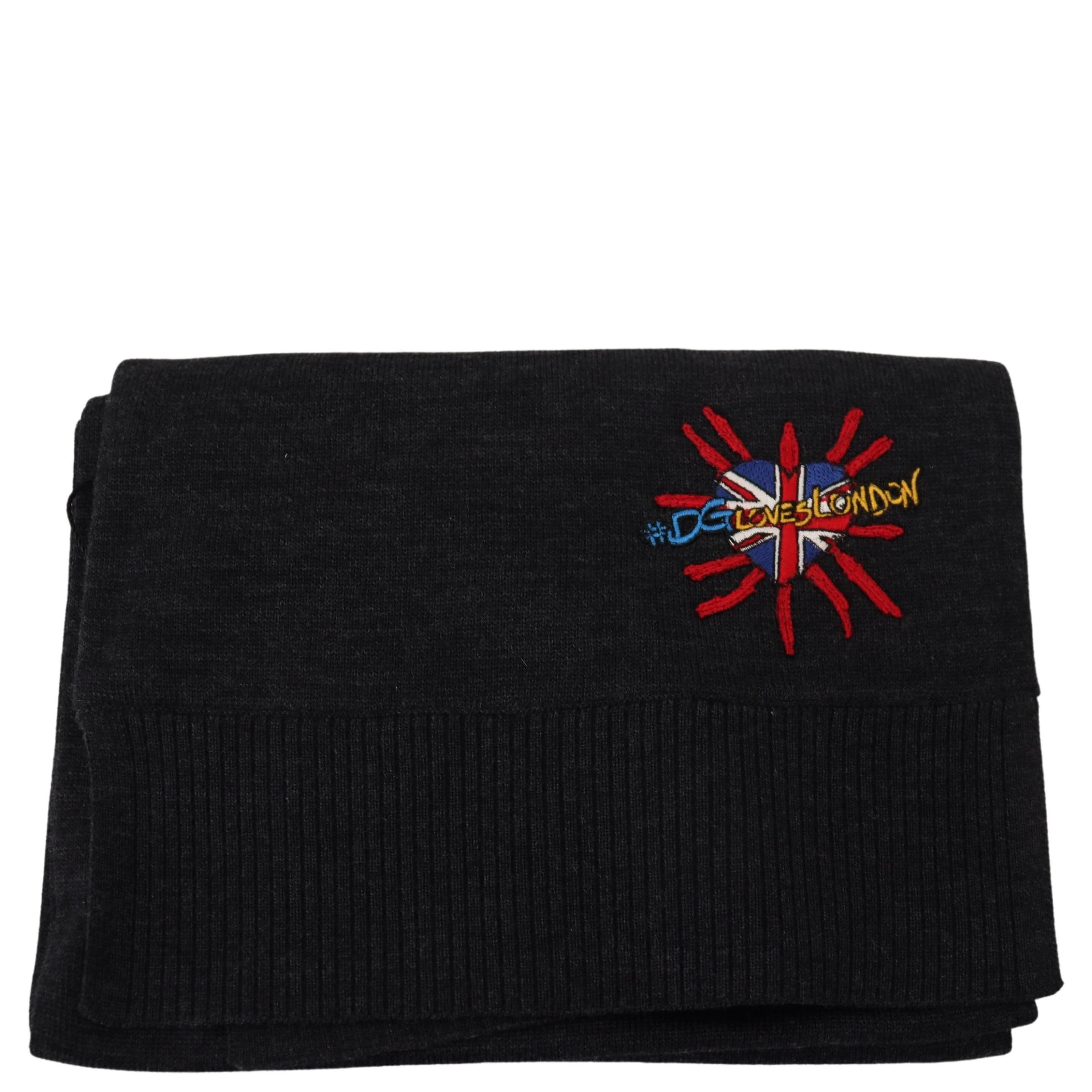 Black Sacred Heart #DGLovesLondon Wrap Scarf