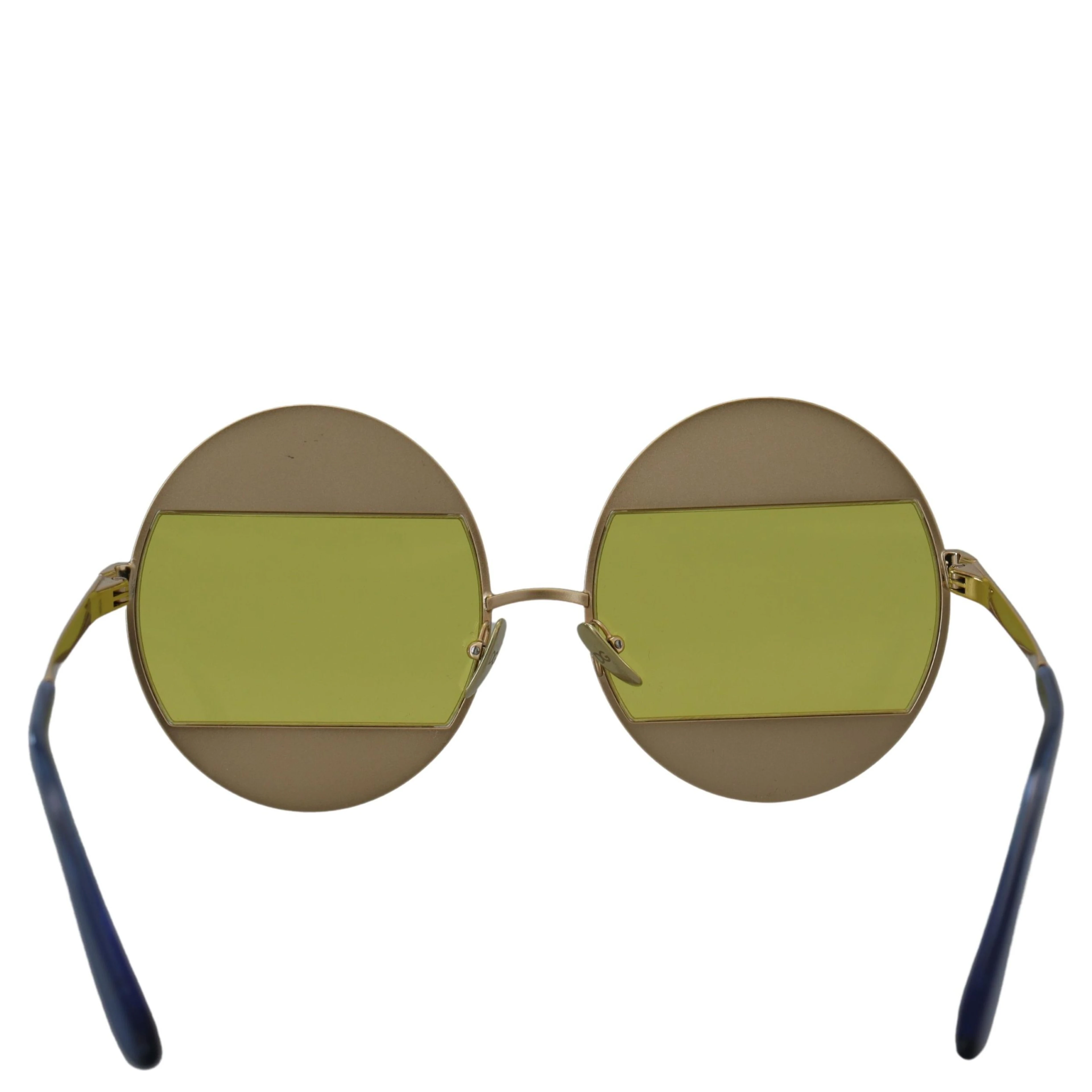 Gold Oval Metal Crystals Shades DG2209B Sunglasses