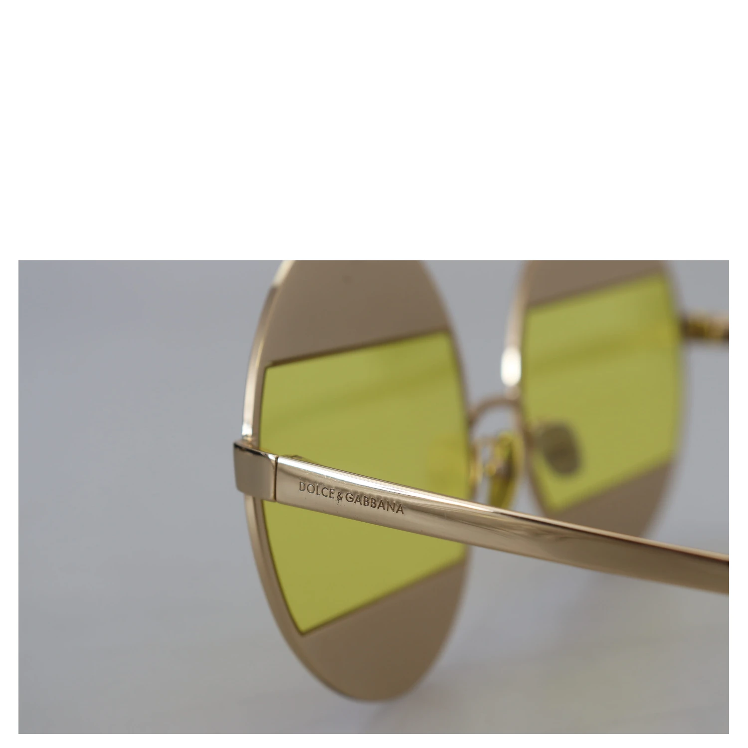 Gold Oval Metal Crystals Shades DG2209B Sunglasses