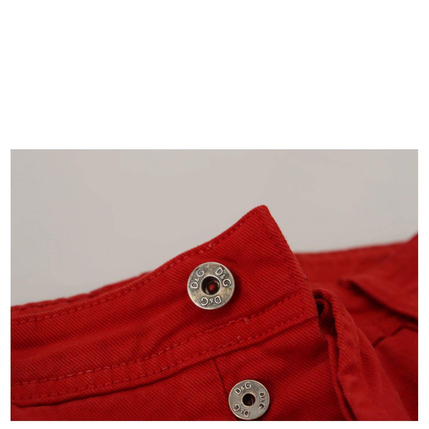 Red Cotton Straight Fit Men Denim Jeans