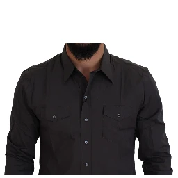 Gray SICILIA Slim Fit Stretch Dress Shirt