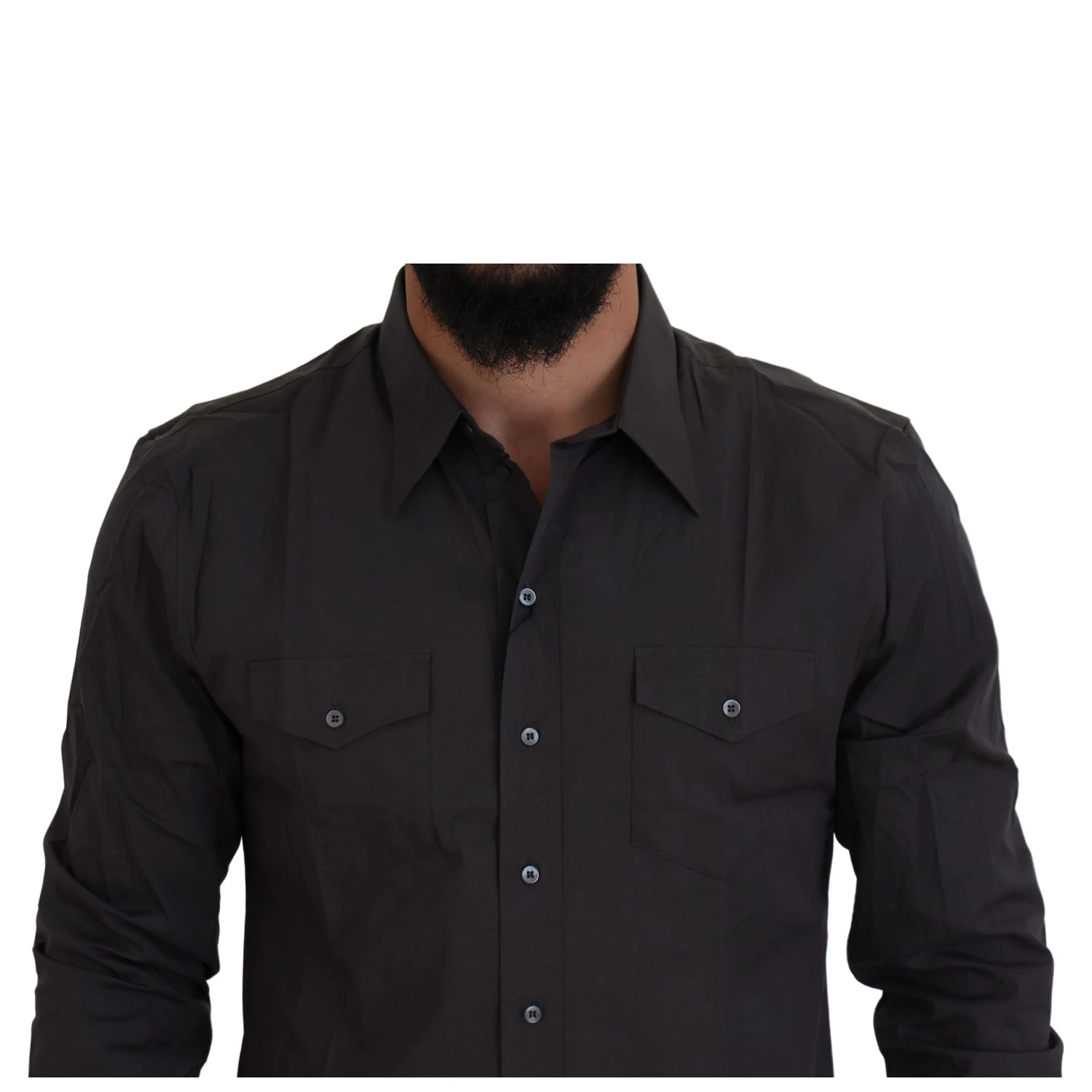 Gray SICILIA Slim Fit Stretch Dress Shirt