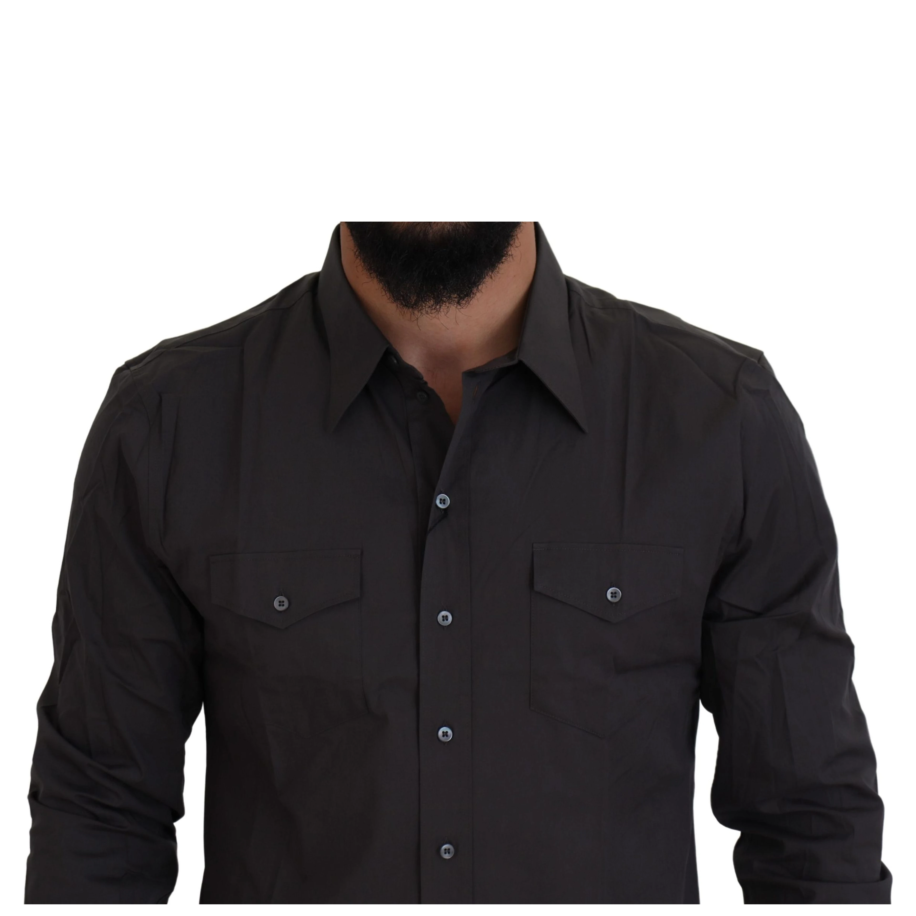 Gray SICILIA Slim Fit Stretch Dress Shirt