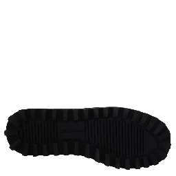 Blue Nylon Boots Padded Mid Calf Shoes