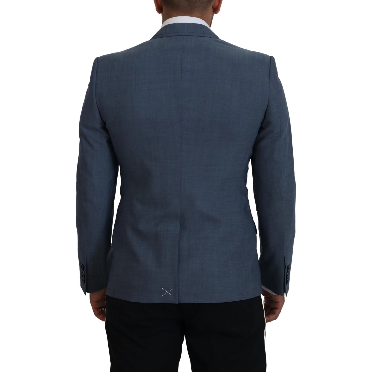 Blue Wool Stretch Slim Fit Jacket Blazer