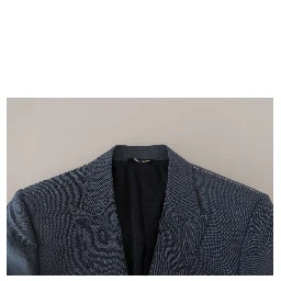 Blue Wool Stretch Slim Fit Jacket Blazer
