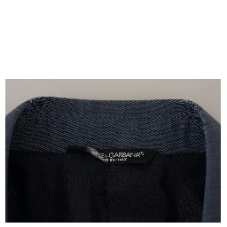 Blue Wool Stretch Slim Fit Jacket Blazer