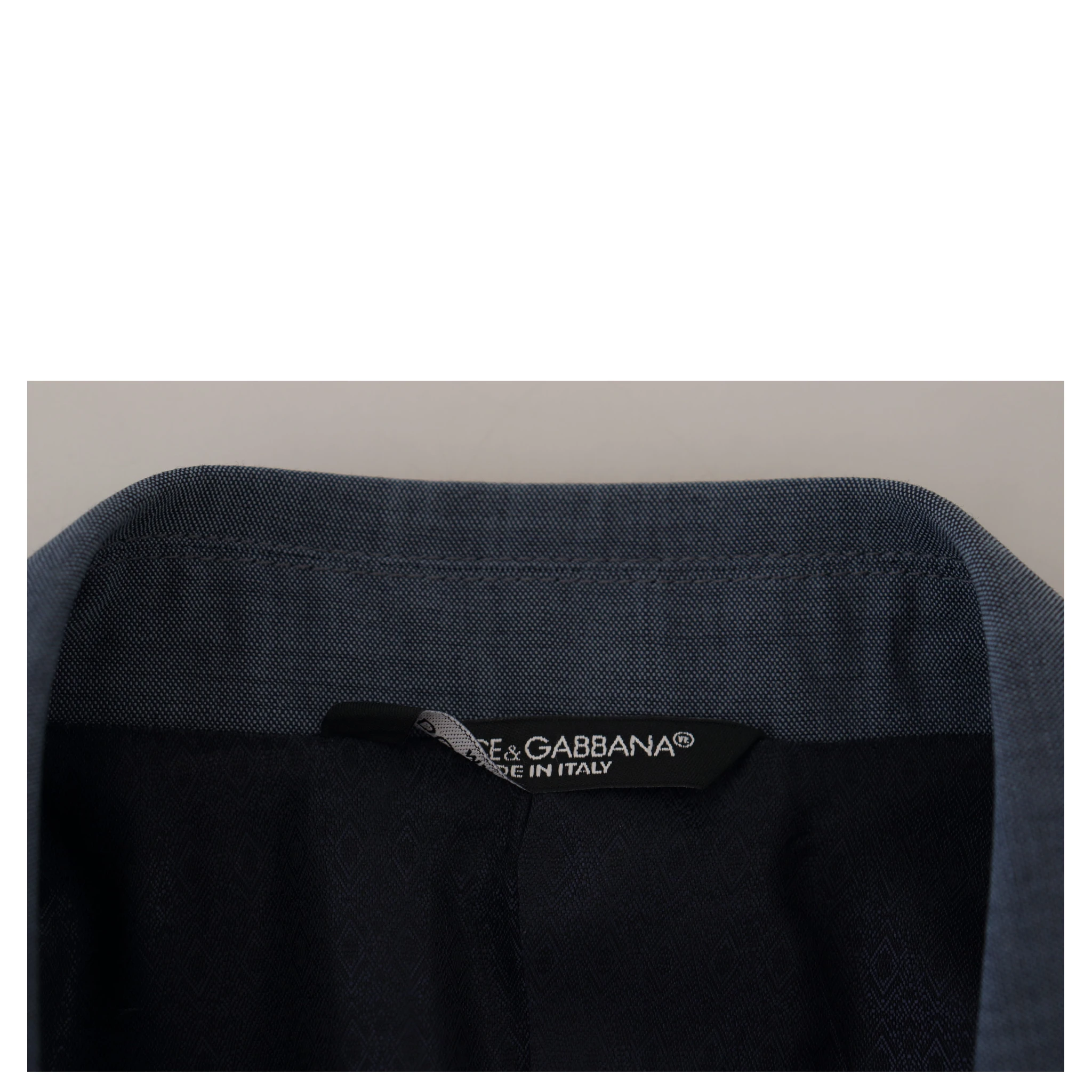 Blue Wool Stretch Slim Fit Jacket Blazer