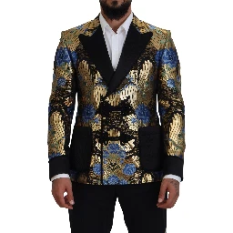 Gold Lurex Double Breasted Jacket Blazer