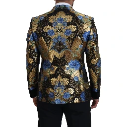 Gold Lurex Double Breasted Jacket Blazer