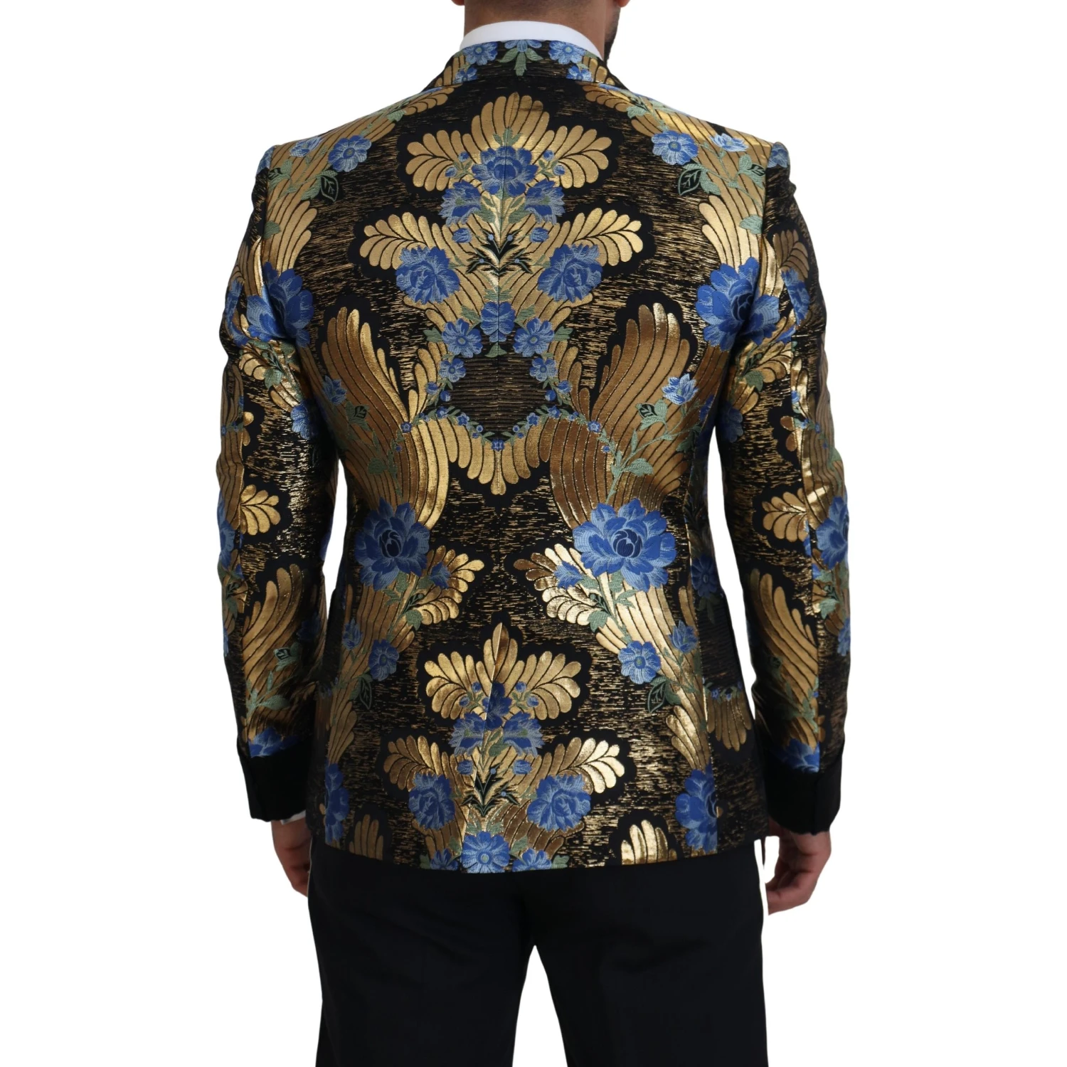 Gold Lurex Double Breasted Jacket Blazer
