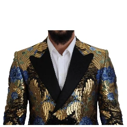 Gold Lurex Double Breasted Jacket Blazer