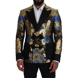 Gold Lurex Double Breasted Jacket Blazer