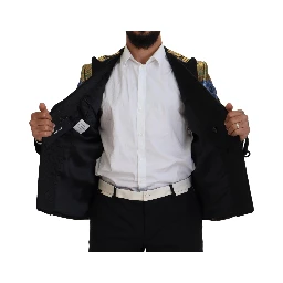 Gold Lurex Double Breasted Jacket Blazer