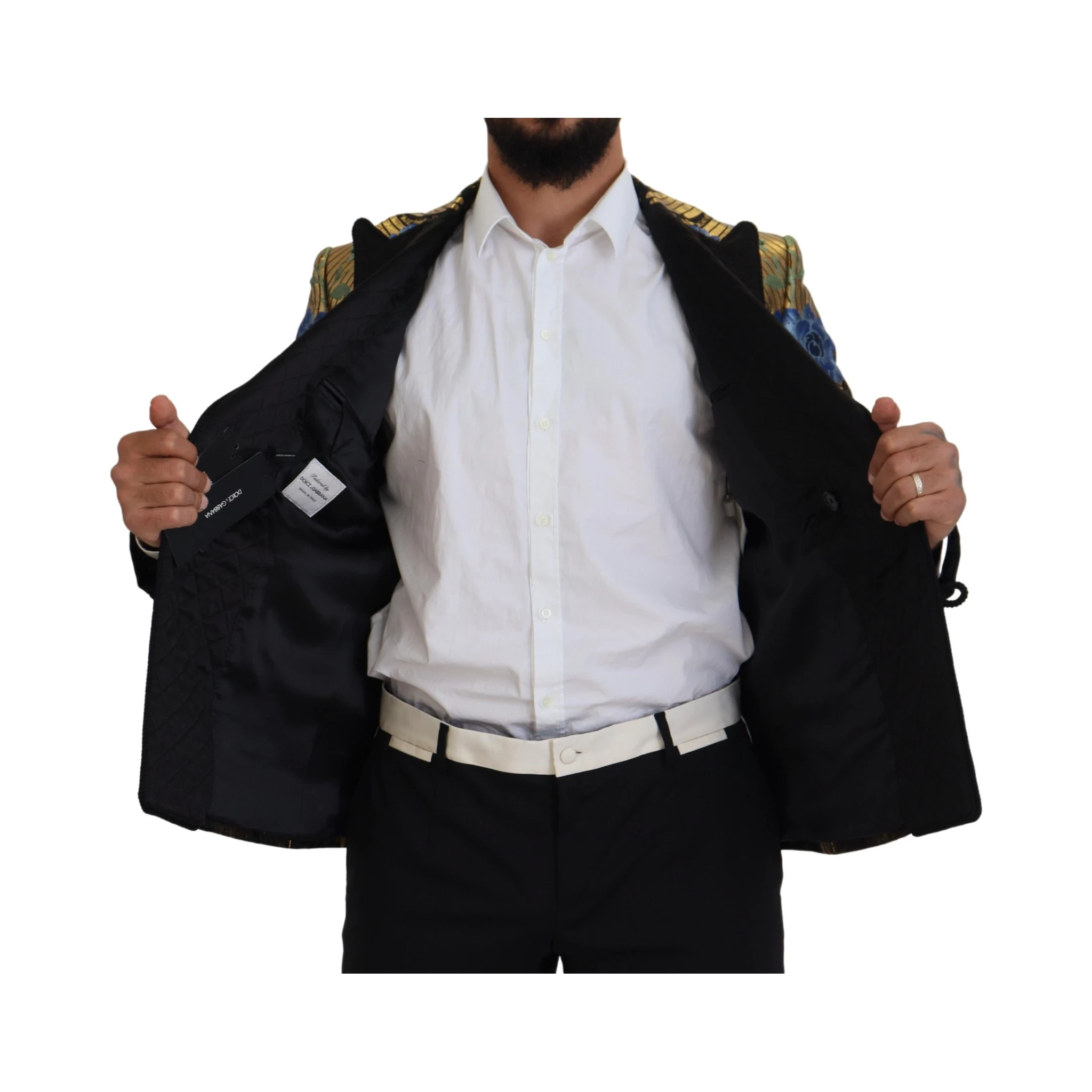 Gold Lurex Double Breasted Jacket Blazer