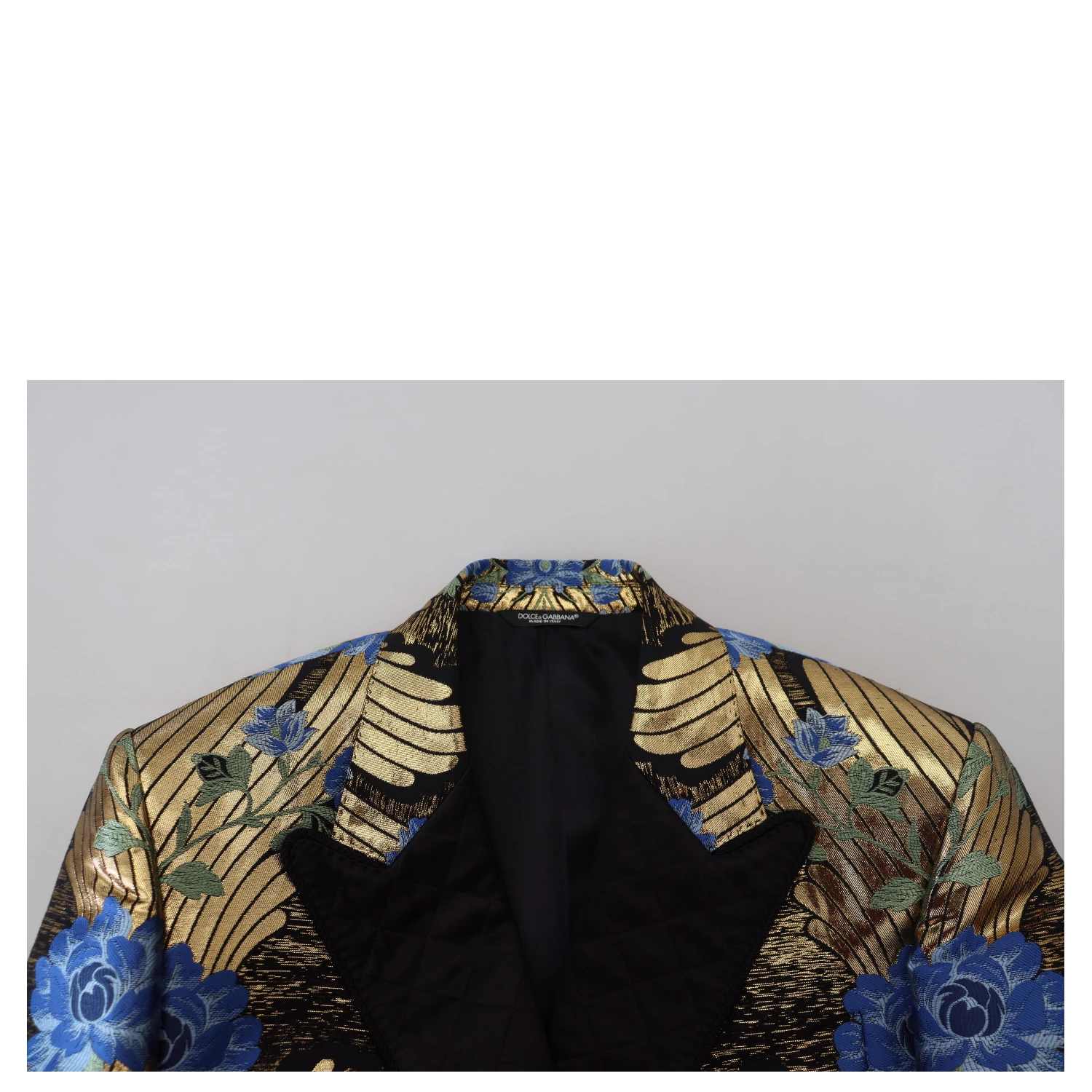 Gold Lurex Double Breasted Jacket Blazer