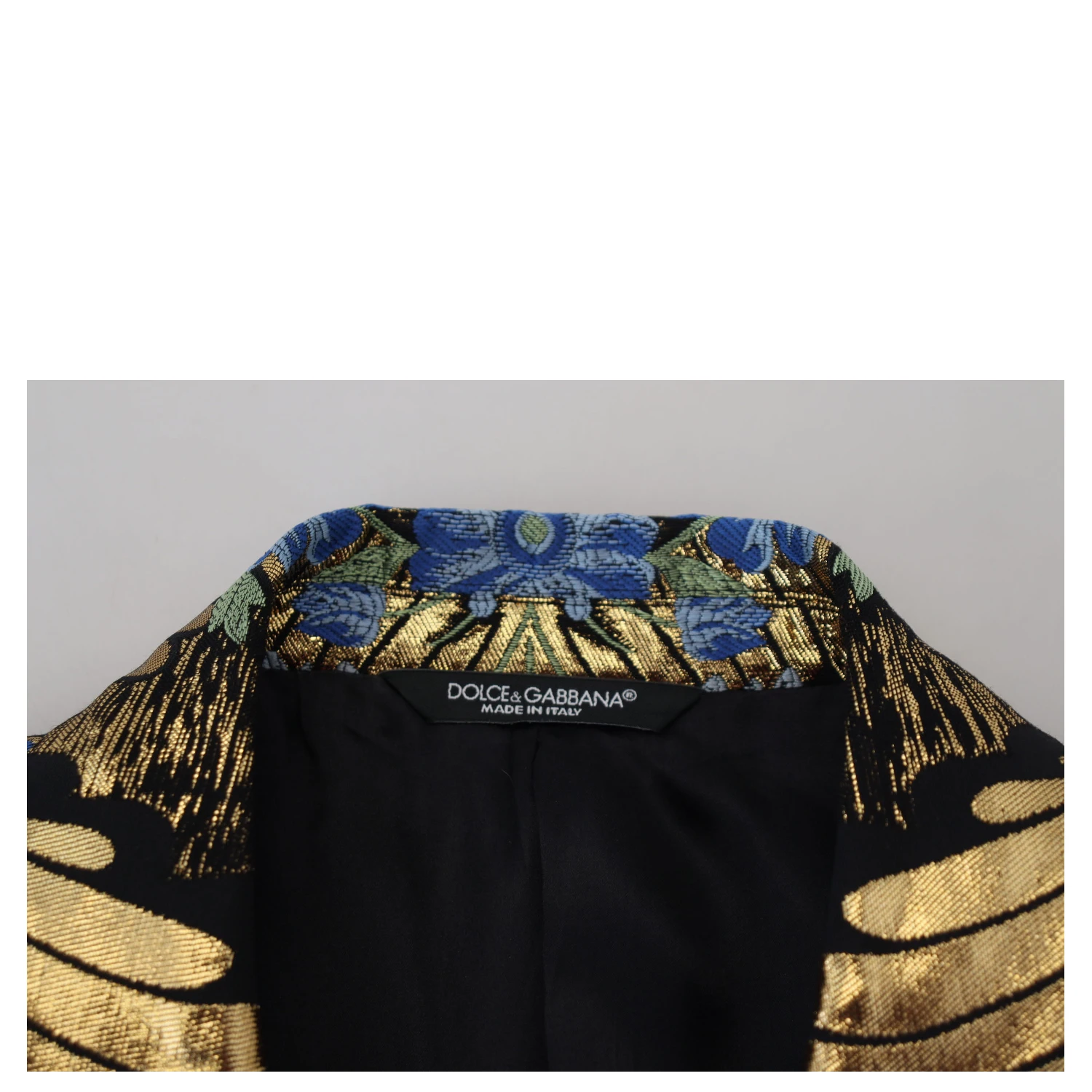 Gold Lurex Double Breasted Jacket Blazer