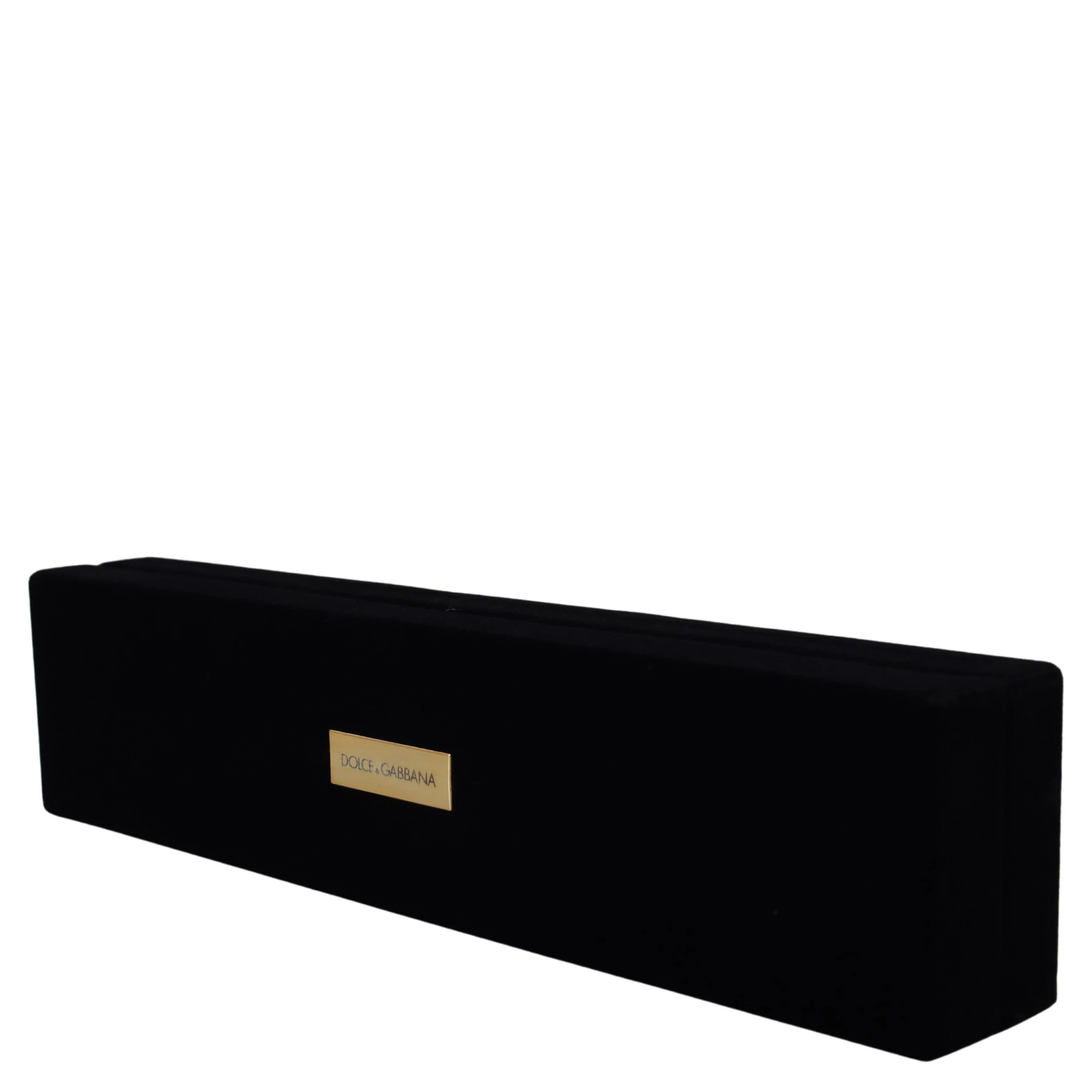 Black Velvet Logo Plaque Storage Bracelet Jewelry Box